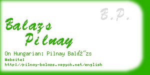 balazs pilnay business card